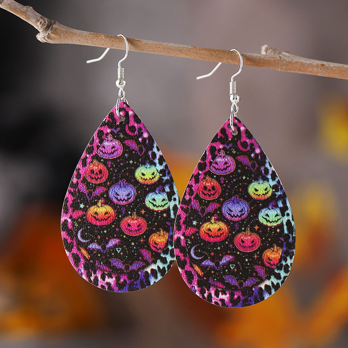 Wholesale  Gothic PU Leather Earrings